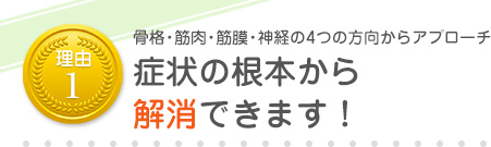 症状の根本から改善できます！